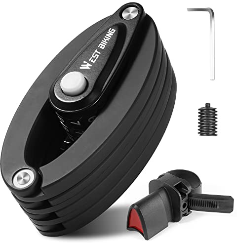 Bike Locks Heavy Duty Anti Theft Bicycle Lock Folding 4-Digit Level 6, Security Chain FoldyLock with Bracket, 2.8 FT Strong Foldable Lock