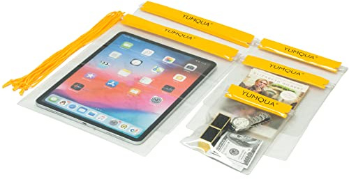 YUMQUA Bolsa Estanca Impermeable para Cámara Teléfono móvil Documento y Mapa, fit Kayak Barco Campeggio Canoa Senderismo Deportes acuáticos, 5 Piezas