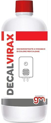 Magazzini GM DECALVIRAX, Disincrostante acido a viraggio di colore per il lavaggio di caldaie, serpentine e scambiatori di calore in rame, acciaio e ghisa, 1 L (1)