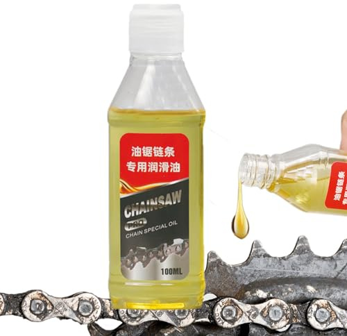 Olio per catena per motosega, lubrificante per motosega, olio per motosega, 100 ml, riduzione del rumore, strumento di manutenzione, olio professionale, lubrificante per catena per attrezzature