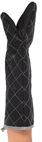 FRANZ MENSCH 1 Stück Hygostar Hitzeschutzhandschuhe Flamestar Puppet | Canvas, Packung, schwarz, L: 44cm, Einheitsgröße, Hitzeschutzhandschuhe, Kochhandschuhe, Ofenhandschuhe