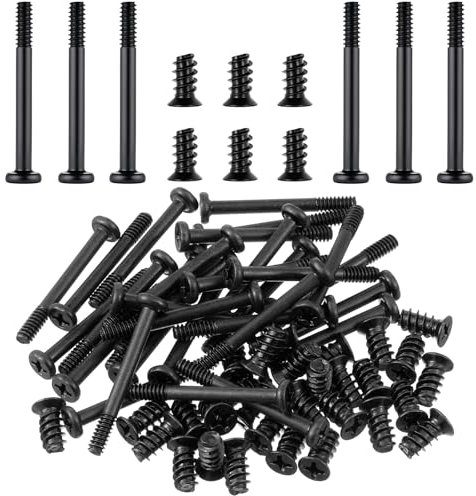 Set di 80 viti per ventole per PC, in acciaio al carbonio, viti per computer, #6-32 x 30 mm, 30 pezzi/M5 x 10 mm, 30 pezzi