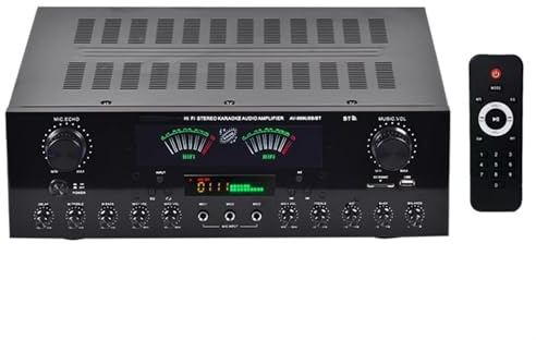 1300W effektförstärkare, Bluetooth 5.2-förstärkare, 7-kanalig stereoljudförstärkare med LCD-skärm, fjärrkontroll, USB/SD//mikrofoningång, for subwoofer, hemmabio, karaoke