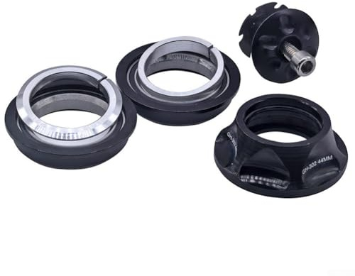 babominimer Casque de 44 mm – Double roulement dissimulé en alliage d'aluminium scellé pour fourche droite de 28,6 mm, kit de tube de direction lisse et durable pour route et vélo (noir)