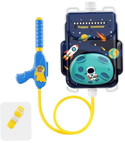 Pistola ad acqua, spruzzatore d'acqua per bambini Zaino Pistola giocattoli che spruzzano con serbatoio da 1300 ml per astronauti in piscina estiva da spiaggia per bambini per interni ed esterni
