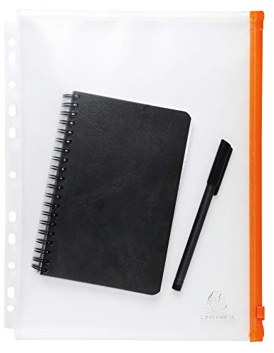 Exacompta 57334E 5er Pack Reißverschlusshüllen DIN A4 23,5x32cm aus starkem Kunststoff mit Rand zum Abheften ideal zur Aufbewahrung von Kleinteilen oder Geld farbig sortiert