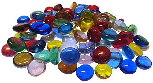 Fliesenhandel Fundus 1kg Glasnuggets 13-15 mm Muggelsteine Bunt Mix Nuggets klein ca.390 Stück