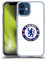Head Case Designs Officially Licensed Chelsea Football Club Plain White Crest Gel Case [Military Grade Protection] Compatible With Apple iPhone 12 Mini
