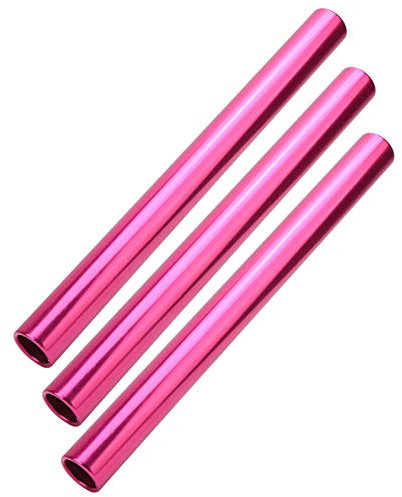 Dilwe Metall-Staffelstab, Aluminiumlegierung, Rennstrecken-Leichtathletik-Schlagstock, Leichtathletik-Sportausr¨¹Stung(Rosa) and Field Supplies