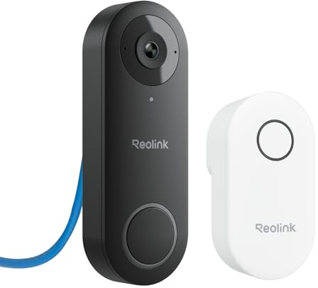 REOLINK Video Doorbell PoE Camera – 2K IP Security Camera Outdoor with Chime V2, 4:3 Aspect Ratio, 180 Degree Diagonal, 2-Way Talk, Plug & Play, Secured Local Storage, No Monthly Fee