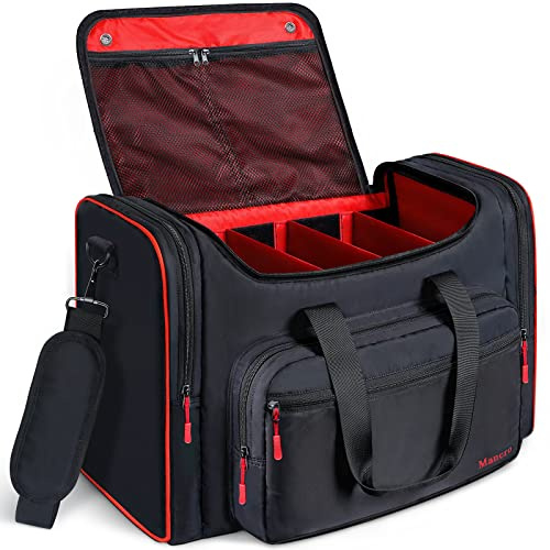 Mancro Padded Sneaker Bag, Sneakerhead Gifts, Shoe Travel Bags Fit 4 Pairs with Insulated Pocket and Shoulder Strap, Multi-functional Sports Gym Duffle for Basketball, Shoes, Cloth