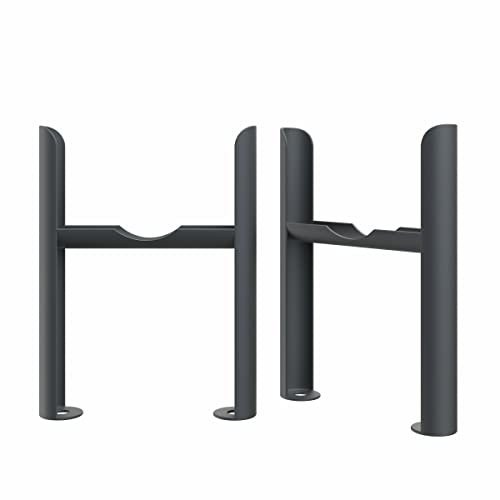 Warmehaus Traditional Cast Iron Radiator 4 Column Anthracite Floor Mounting Legs 2PC/Set