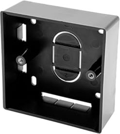 SHPELEC® Scatola per montaggio su superficie nera, singola/doppia, elegante e resistente per il montaggio di dispositivi elettrici, conforme BS 5733 (1 banda (singola)