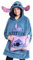 Disney Übergroße Kapuzenpullover Mädchen 2-in-1 Kissen Hoodie, Sherpa-Kapuze & 3D-Ohren One Size - Geschenke für Mädchen (Blau Stitch)