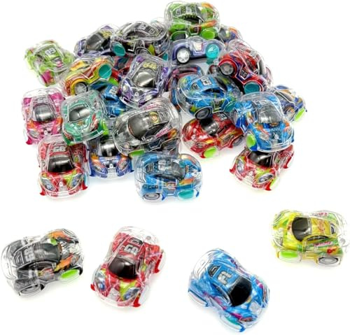 JZK 30 mini coches extraíbles: coches de juguete para niños, recuerdos de fiesta, premios Lucky Dip y recompensas en el aula