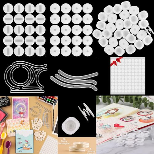 72PCS Mini Action Wobbles and Rotating Sliding for Card Making,Self-Adhesive Springs,Small Wobblers Movers for for Card Making,Gliders for Slider Cards DIY Scrapbooking Arts Projects Embellishments