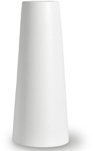 White Ceramic Vase, 8.5 Inch Flowers Vase for Pampas Grass, Rustic Table Vase for Centerpieces, Simple Modern Vase for Home Office Decor - Pure White