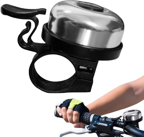 Firulab Klaxon de vélo | Sonnette de vélo Classique en Aluminium - Cloche de VTT, Sonnerie sonore Nette, Claire et Longue, Cloche de Cyclisme, Sonnette de vélo pour, Guidon, Adultes