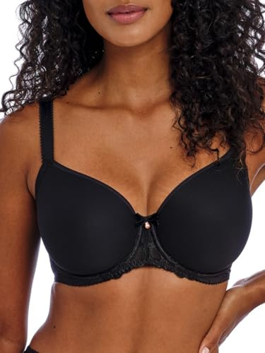 Freya Women's Loveland Underwire Molded Spacer Bra, Bombshell Black, 30H US