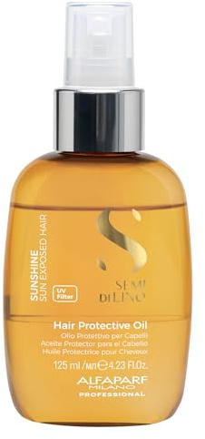 Alfaparf Milano| Semi di Lino Sunshine|Hair Protective Oil - Olio spray bifasico con filtri UV per capelli esposti al sole, 125ml