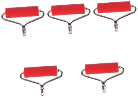 DIYEAH 5st Diamant Malerei Roller Gehhilfe Werkzeug Malutensilien Diamanten Manuelle Brayer Multifunktionsroller Für Heimwerker Multifunktionsbrayer Kleiner Bastelroller Rot Plastik