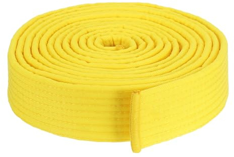 PATIKIL Taekwondo färgat rankningsbälte 4 cm x 3,4 m, kampsport judo karate bälte för tränarundervisning, gul