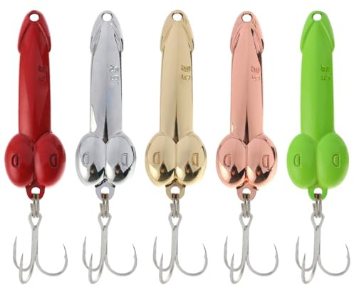 5 Pcs Metal Fishing Spoons With Triple Hooks - Hard Baits Spinner Lures for Saltwater Freshwater Trout Bass Salmon - 5g Weight