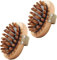 Meridian Lot de 2 brosses à pression anti-cellulite pour le corps, coussin d'air apaisant, huile essentielle en bois, brosse de massage Meridian, masseur en bois naturel