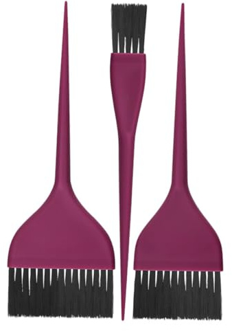 SHERCHPRY Kit 3 Pezzi Spazzole per Tintura Chioma in Plastico e Nailon, Applicatori Professionali per Saloni, per Trattamenti Vari e Migliorare Efficienza Lavoro