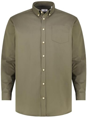 Pfundskerl Freizeithemd Jagdhemd aus Baumwolle | Langarm | Herren | 3XL 4XL 5XL 6XL 7XL 8XL | Khaki (DE/NL/SE/PL, Alphanumerisch, 5XL, Große Größen, Regular, Khaki)