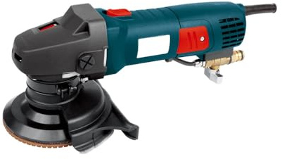 Bass Polska Lijadora y pulidora para piedra húmeda, 1100 W, 125 mm, control de velocidad 400-2100 rpm, interruptor de protección PRCD para mármol, granito y hormigón