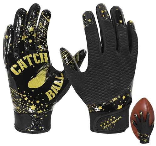 HLDD HANDLANDY Football Gloves Youth - High Grip Football Gloves Stretch Fit for Enhanced Performance for Boys Girls