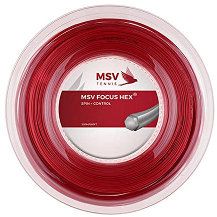 MSV Unisex's Focus-Hex String Reel-Red, 1.1 mm