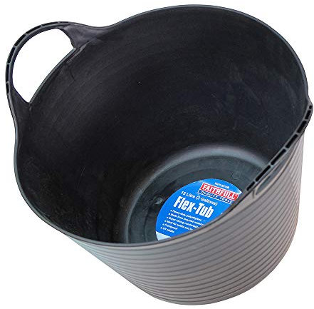 Faithfull FAIFLEX15B Bac flexible en polyéthylène Noir Capacité 15 l