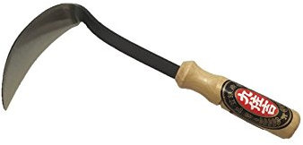 BlueArrowExpress Kana Binette 217 – Outil de Jardin Japonais à la Main Houe/Faucille est Idéal pour désherbage et Cultures. La Lame Edge est très Nette.