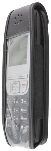 caseroxx Ledertasche mit Gürtelclip für Gigaset A415 / A415A in schwarz – robuste Handy-Tasche mit Sichtfenster & Gürtelclip aus Echtleder, ideal für Beruf, Freizeit, Outdoor & sicheren Transport