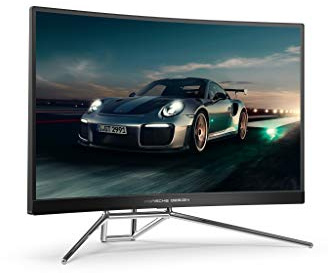 AOC AGON Porsche Design PD27 - 27 Zoll QHD Curved Gaming Monitor, 240Hz, 0.5ms, VA, HDR 400, Freesync Premium, Speakers (2560x1440 @ 240Hz, 550cd/m², HDMI 2.0x2, DisplayPort 1.4x2, USB 3.2), schwarz