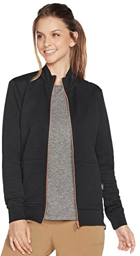 Skechers Women's Go Walk Hoodless Hoodie Jacket, Bold Black, XXL