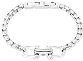 s.Oliver armband rostfritt stål armsmycken för män, 18+2 cm, silver, Kommer i smyckespresentförpackning, 2033928