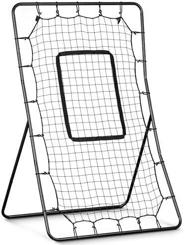 GoSports 5 x 3 ft Baseball & Softball Pitching and Fielding Rebounder - Pitch Back Return Net with Strike Zone