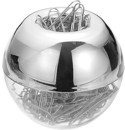 PATIKIL Magnetic Paper Clip Holder Dispenser, Large Capacity, Silver, Plastic, Metal, 70 x 70 x 60mm, 100 Clip, Office, Home, Classroom