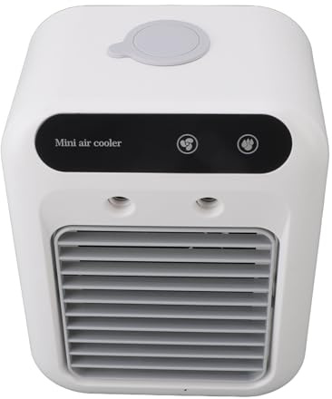 Pssopp Portable Mini Air Cooler with Rechargeable Lithium Battery, USB Personal Cooling Fan for Home Office Indoor Outdoor Use