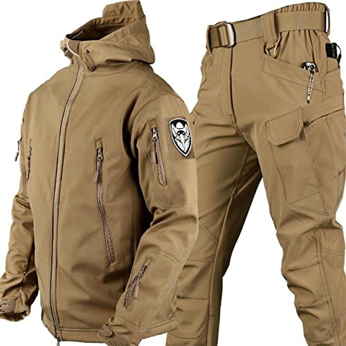 Waterproof Camouflage Military Uniform Suit - Men's Tactical Jacket and Pant Set for Army Combat