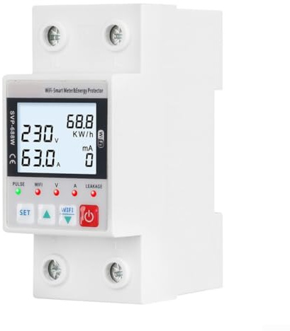 Contatore di energia intelligente WiFi, misuratore di energia, con monitoraggio in tempo reale e protezione di sicurezza, controllo vocale e remoto, per la casa per la vita intelligente