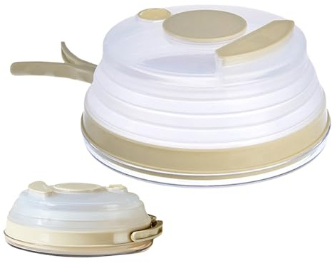 Couvercle de four à micro-ondes – Ustensile de cuisine anti-éclaboussures | Couvercle de four chauffant avec plateau | Pour soupes, sauces, collations, restes de lait, cuisine, bureau, maison