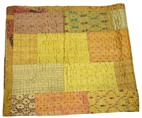 Arprani Trapunta patchwork indiana - kantha trapunte doppia - coperta indiana per l'inverno - coperta per letto - patch lavoro trapunta copriletto