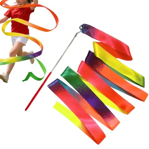 Bande de Gymnastique pour Gymnastique Rythmique, dégradé de Couleurs, équipement d'entraînement de Danse - de Voile pour la Danse et Le Mouvement, pour Les Cours de Musique préscolaire, Les
