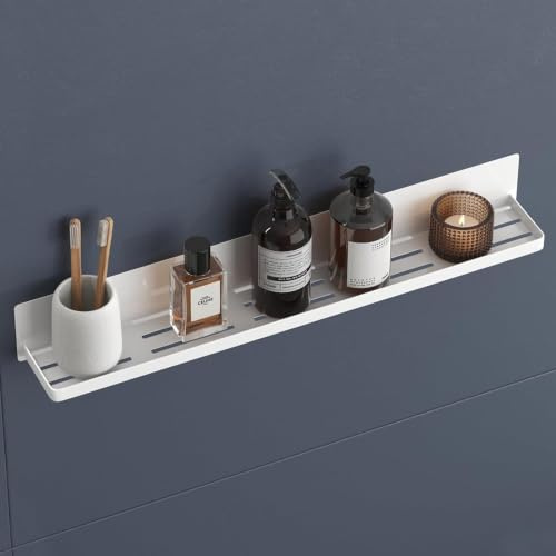 doporro Serviteur de Douche Mural sans Perçage Magnétique Étagère Douche Blanc en Acier au Carbone Organisateur de Toilettes Salle de Bain Cuisine Reglo-01