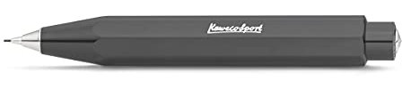 Kaweco SKYLINE SPORT Druckbleistift Grey 0.7 mm HB I Mechanischer Bleistift aus hochwertigem Kunststoff in Trendigem Design I Druck-Bleistift nachfüllbar in Grau I Druckminenbleistift 10,5 cm