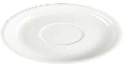Olympia White Ware Cappuccino Saucers 160mm Porcelain White Plate 12pc